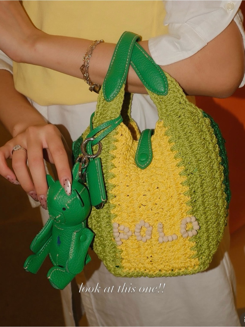 POLO RALPH LAUREN Play Crocheted Bucket Bag